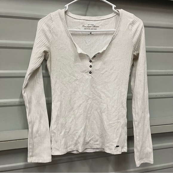 Hollister Y2K White long sleeve top SMALL - Picture 1 of 3